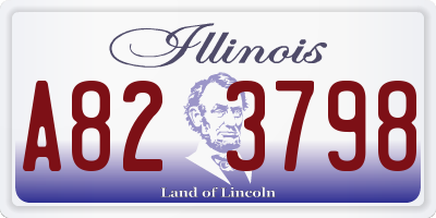IL license plate A823798