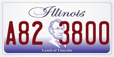 IL license plate A823800