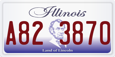 IL license plate A823870