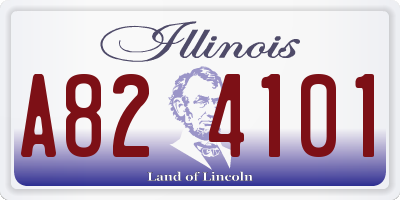 IL license plate A824101
