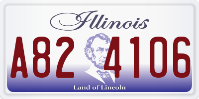 IL license plate A824106