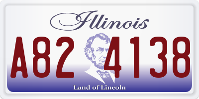 IL license plate A824138