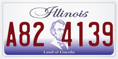 IL license plate A824139