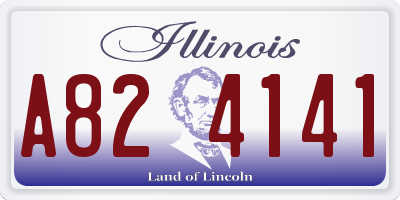 IL license plate A824141