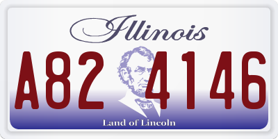 IL license plate A824146