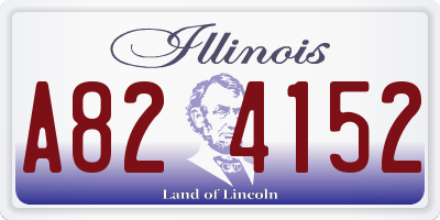 IL license plate A824152