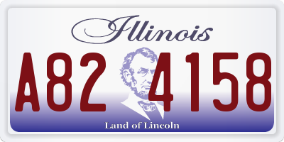 IL license plate A824158