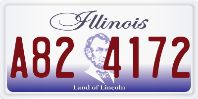 IL license plate A824172