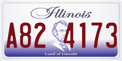 IL license plate A824173