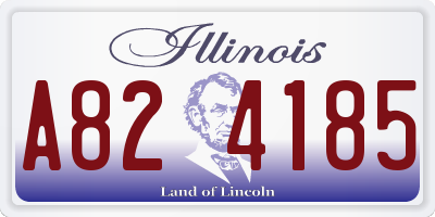 IL license plate A824185