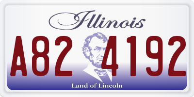 IL license plate A824192