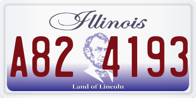 IL license plate A824193