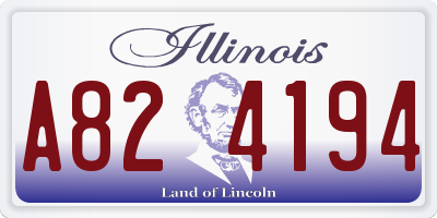 IL license plate A824194