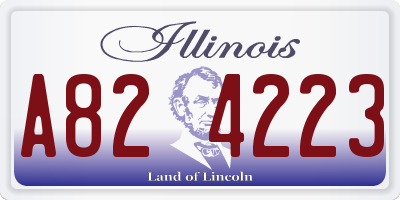 IL license plate A824223