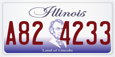 IL license plate A824233