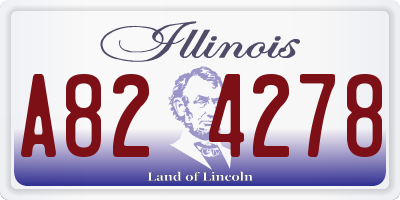 IL license plate A824278
