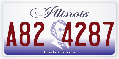 IL license plate A824287