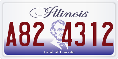 IL license plate A824312