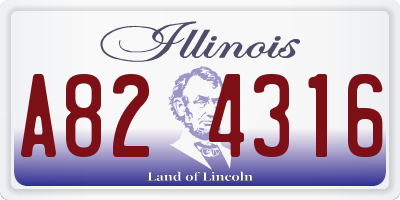 IL license plate A824316