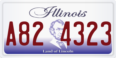 IL license plate A824323