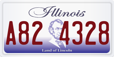 IL license plate A824328