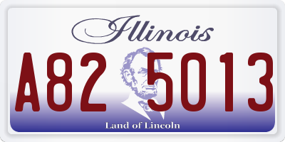 IL license plate A825013