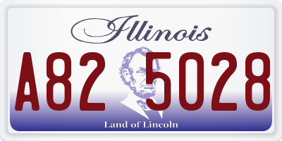 IL license plate A825028