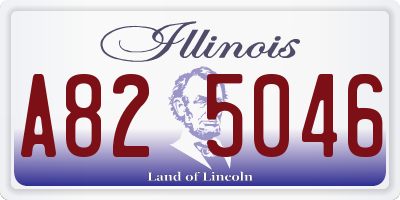 IL license plate A825046