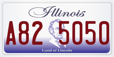 IL license plate A825050