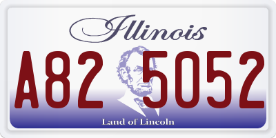 IL license plate A825052