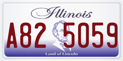 IL license plate A825059