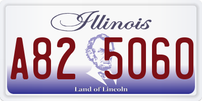 IL license plate A825060