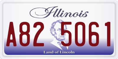 IL license plate A825061