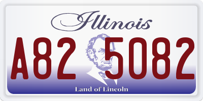 IL license plate A825082