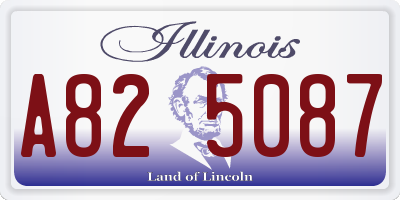 IL license plate A825087