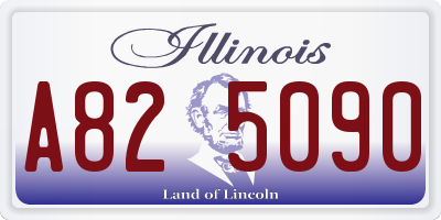 IL license plate A825090