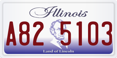 IL license plate A825103