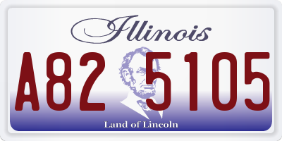IL license plate A825105