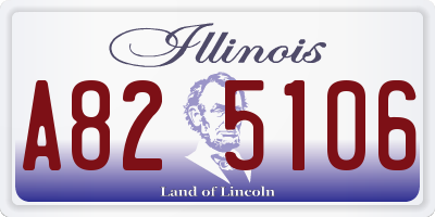 IL license plate A825106