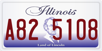 IL license plate A825108