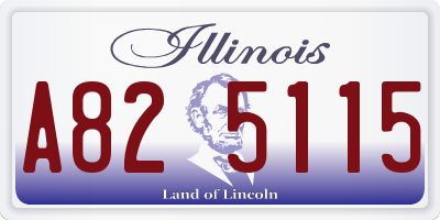 IL license plate A825115