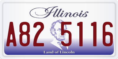 IL license plate A825116