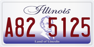IL license plate A825125