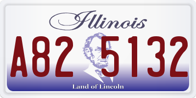 IL license plate A825132