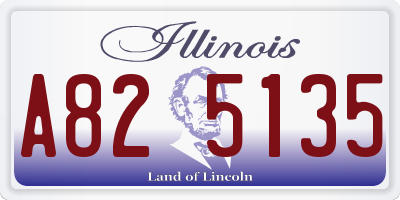 IL license plate A825135