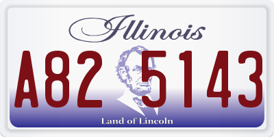 IL license plate A825143