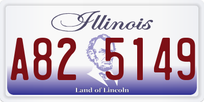 IL license plate A825149