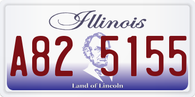 IL license plate A825155