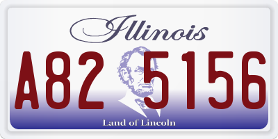 IL license plate A825156