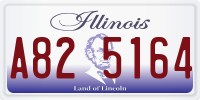 IL license plate A825164